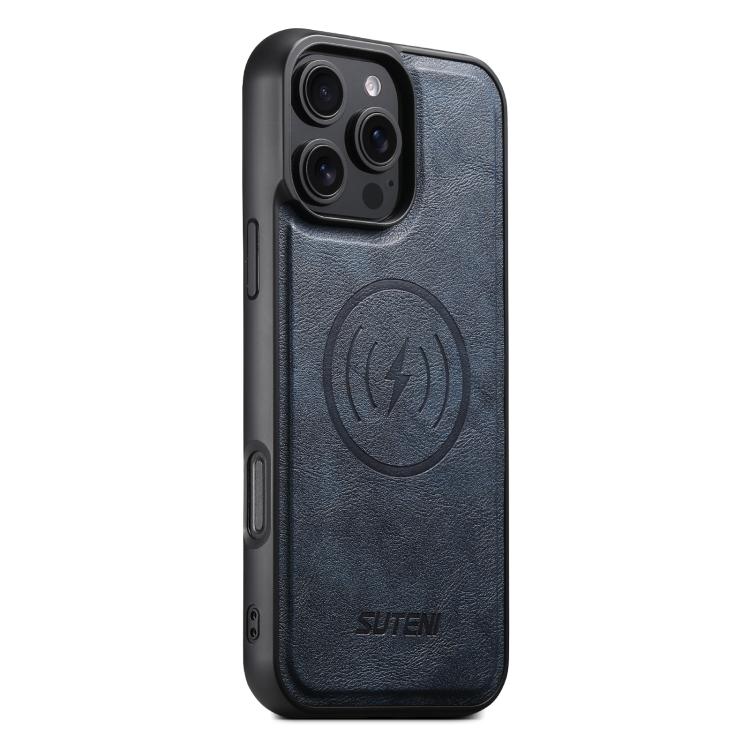 Suteni G5 Cowhide Leather MagSafe Magnetic Phone Case, For iPhone 17 Pro Max, For iPhone 17 Pro, For iPhone 17, For iPhone Air, For iPhone 16 Pro Max, For iPhone 16 Pro, For iPhone 16 Plus, For iPhone 16, For iPhone 15 Pro Max, For iPhone 15 Pro       ...