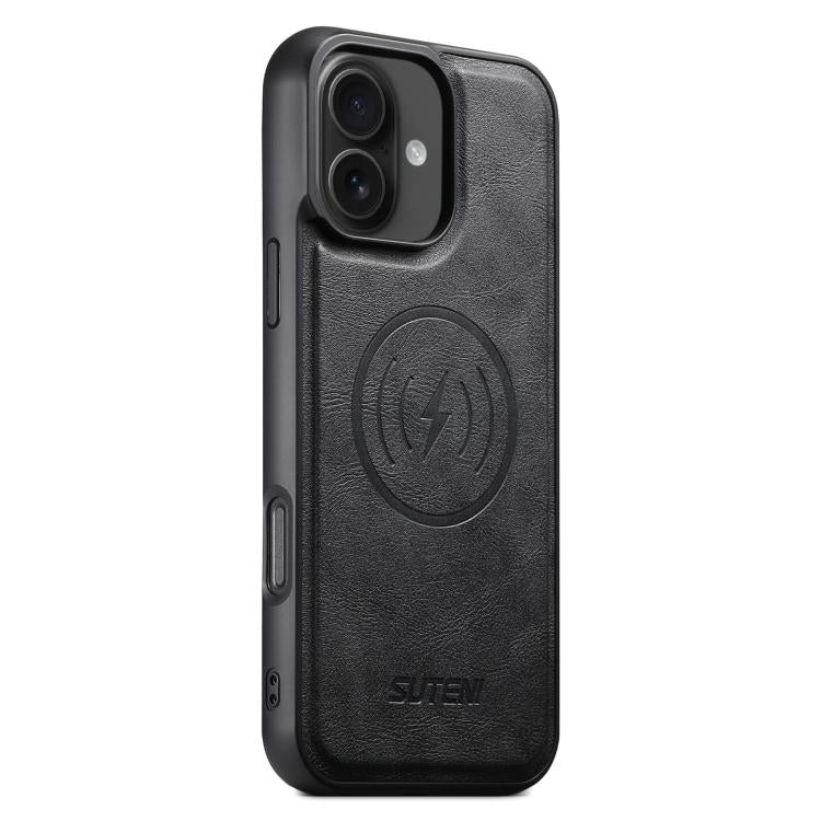Suteni G5 Cowhide Leather MagSafe Magnetic Phone Case, For iPhone 17 Pro Max, For iPhone 17 Pro, For iPhone 17, For iPhone Air, For iPhone 16 Pro Max, For iPhone 16 Pro, For iPhone 16 Plus, For iPhone 16, For iPhone 15 Pro Max, For iPhone 15 Pro       ...