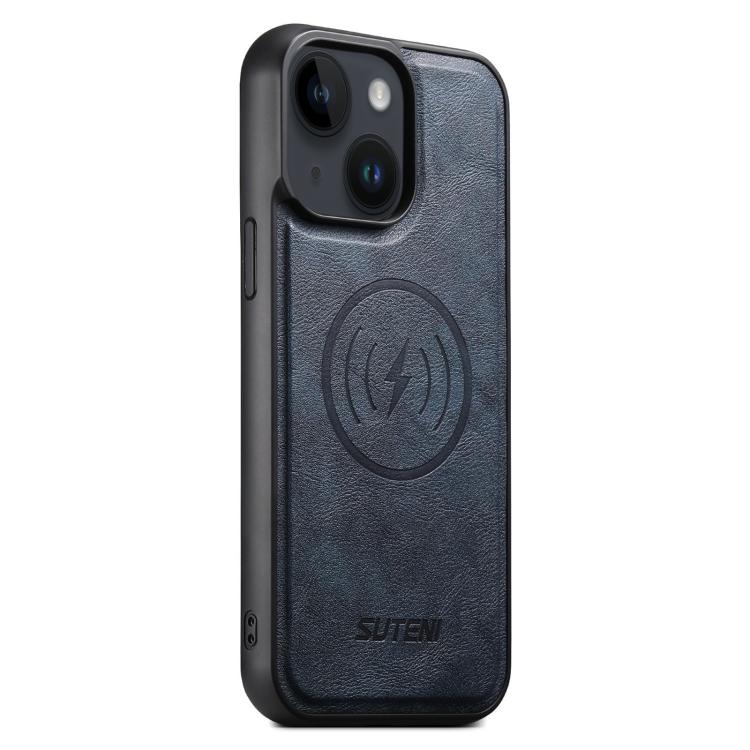 Suteni G5 Cowhide Leather MagSafe Magnetic Phone Case