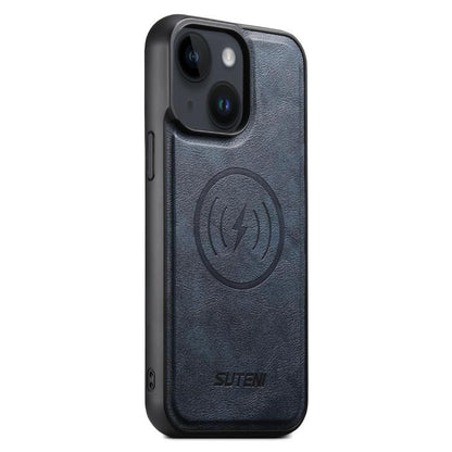 Suteni G5 Cowhide Leather MagSafe Magnetic Phone Case