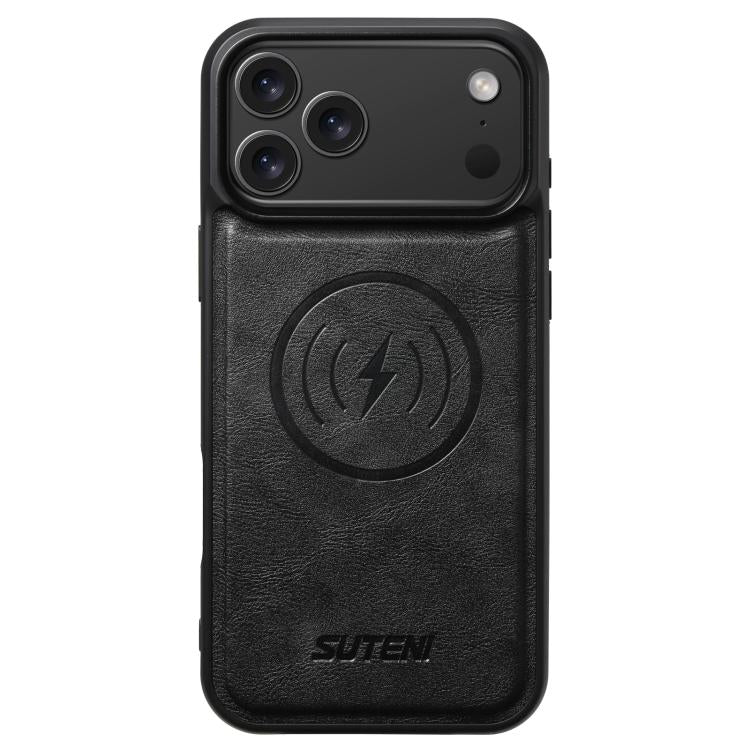 Suteni G5 Cowhide Leather MagSafe Magnetic Phone Case
