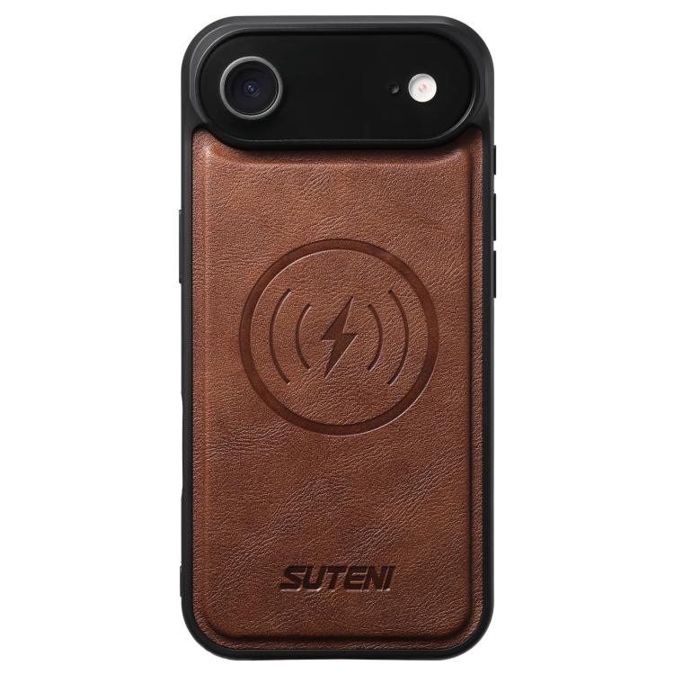 Suteni G5 Cowhide Leather MagSafe Magnetic Phone Case, For iPhone 18, For iPhone 18 Pro, For iPhone 18 Pro Max, For iPhone 17 Pro Max, For iPhone 17 Pro, For iPhone 17, For iPhone Air, For iPhone 16 Pro Max, For iPhone 16 Pro, For iPhone 16 Plus       ...