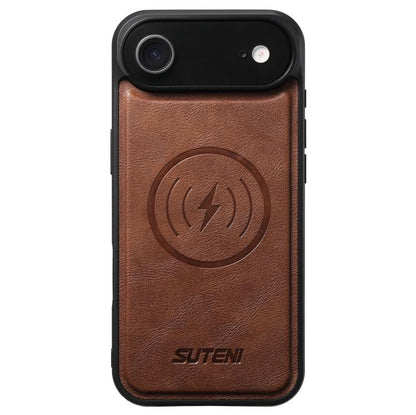 Suteni G5 Cowhide Leather MagSafe Magnetic Phone Case, For iPhone 18, For iPhone 18 Pro, For iPhone 18 Pro Max, For iPhone 17 Pro Max, For iPhone 17 Pro, For iPhone 17, For iPhone Air, For iPhone 16 Pro Max, For iPhone 16 Pro, For iPhone 16 Plus       ...