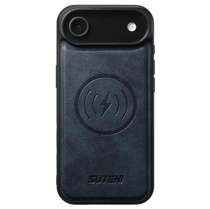 Suteni G5 Cowhide Leather MagSafe Magnetic Phone Case, For iPhone 18, For iPhone 18 Pro, For iPhone 18 Pro Max, For iPhone 17 Pro Max, For iPhone 17 Pro, For iPhone 17, For iPhone Air, For iPhone 16 Pro Max, For iPhone 16 Pro, For iPhone 16 Plus       ...