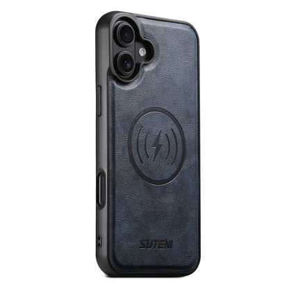 Suteni G5 Cowhide Leather MagSafe Magnetic Phone Case, For iPhone 18, For iPhone 18 Pro, For iPhone 18 Pro Max, For iPhone 17 Pro Max, For iPhone 17 Pro, For iPhone 17, For iPhone Air, For iPhone 16 Pro Max, For iPhone 16 Pro, For iPhone 16 Plus       ...