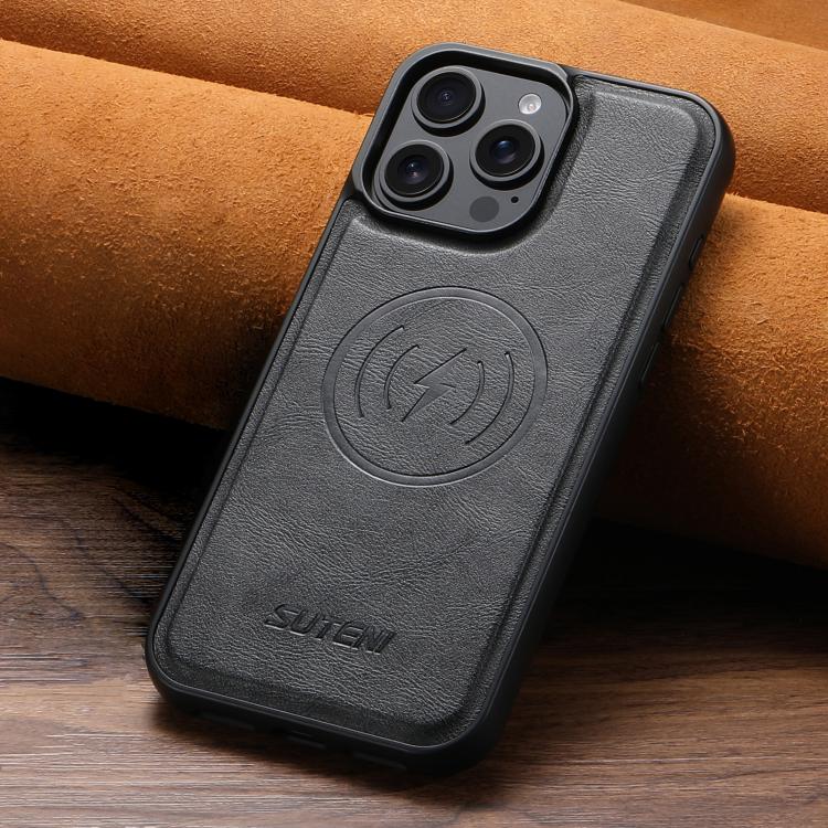Suteni G5 Cowhide Leather MagSafe Magnetic Phone Case, For iPhone 18, For iPhone 18 Pro, For iPhone 18 Pro Max, For iPhone 17 Pro Max, For iPhone 17 Pro, For iPhone 17, For iPhone Air, For iPhone 16 Pro Max, For iPhone 16 Pro, For iPhone 16 Plus       ...
