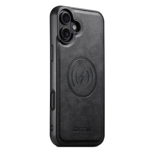Suteni G5 Cowhide Leather MagSafe Magnetic Phone Case, For iPhone 18, For iPhone 18 Pro, For iPhone 18 Pro Max, For iPhone 17 Pro Max, For iPhone 17 Pro, For iPhone 17, For iPhone Air, For iPhone 16 Pro Max, For iPhone 16 Pro, For iPhone 16 Plus