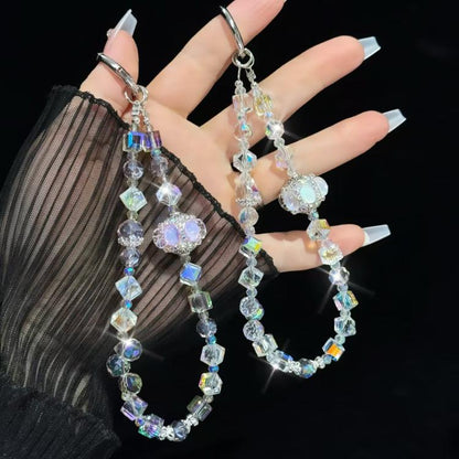 Super Flash Crystal Lantern Square Phone Chain