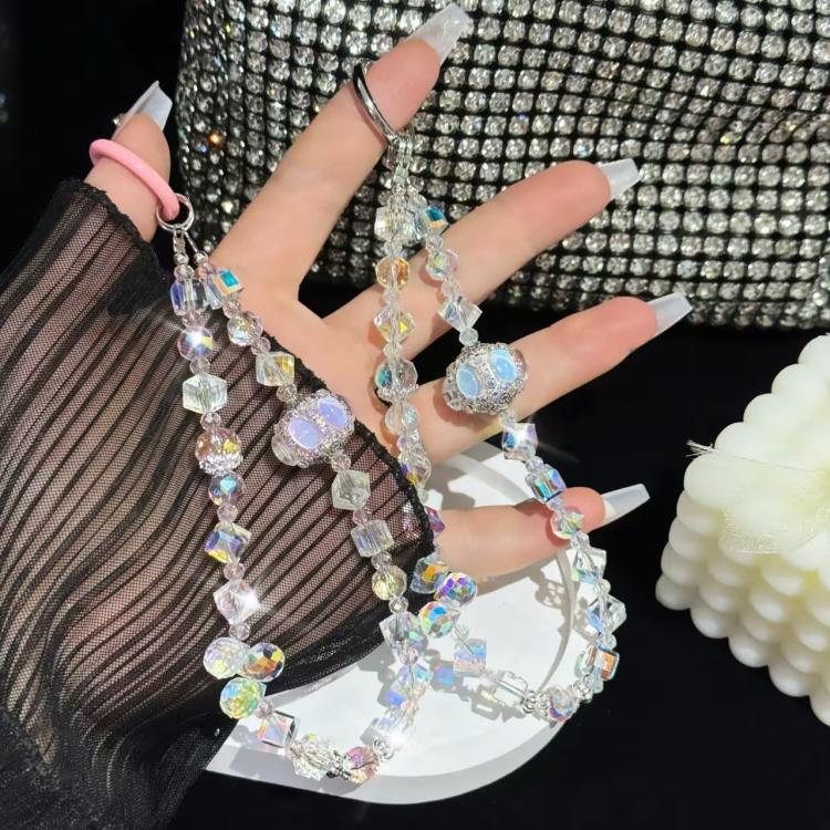 Super Flash Crystal Lantern Square Phone Chain