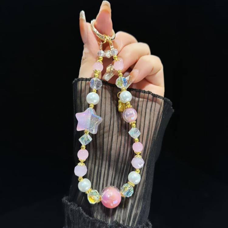 Starry Sky Beads Pentagram Mobile Phone Chain