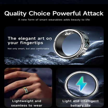 SR08 SIZE 10 Smart Ring, Support Hand Gestures Control / Health Monitoring / Multiple Sports Modes