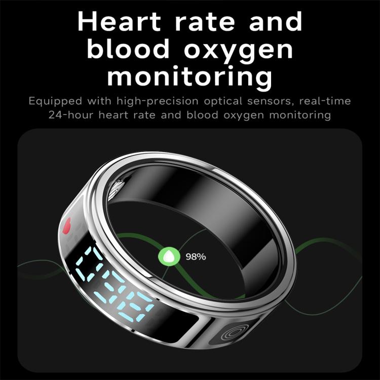 SR08 SIZE 11 Smart Ring, Support Hand Gestures Control / Health Monitoring / Multiple Sports Modes