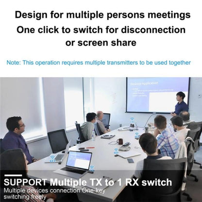 BOVBOX 091-HD Conference Use 100M Wireless WiFi HDMI Extender Video Transmitter Receiver, US Plug, UK Plug, EU Plug, AU Plug