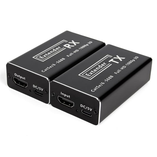 D1-1 / D2-1 Network Cable HD Video Signal Transmitter 50m Extender HDMI to RJ45 Extender, US Plug, EU Plug