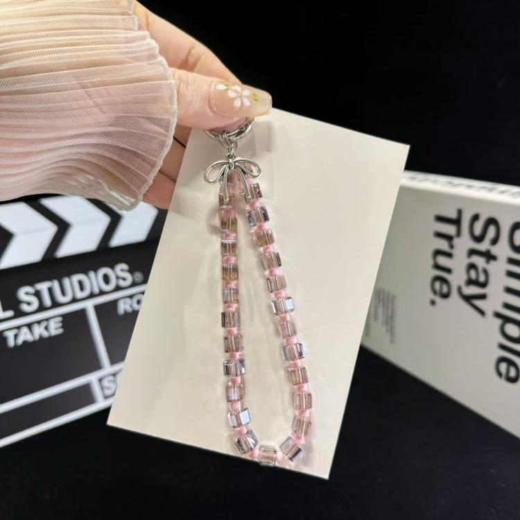 Sugar Cube Crystal Beaded Phone Chain