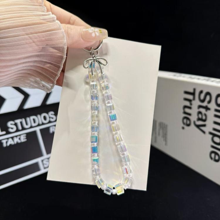 Sugar Cube Crystal Beaded Phone Chain