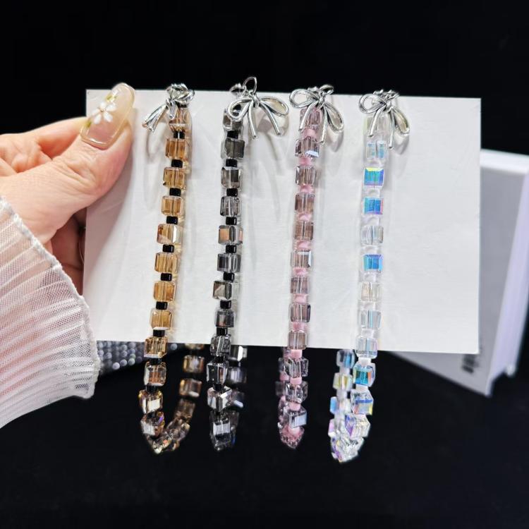 Sugar Cube Crystal Beaded Phone Chain