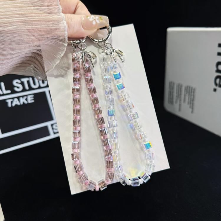 Sugar Cube Crystal Beaded Phone Chain
