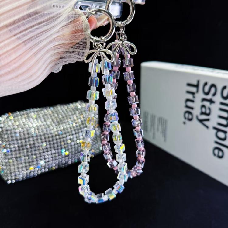 Sugar Cube Crystal Beaded Phone Chain