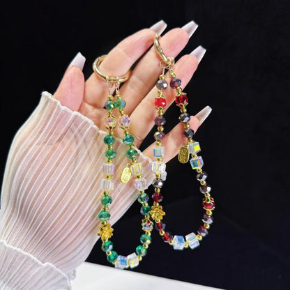 Alloy Zhaofu Crystal Beaded Phone Chain