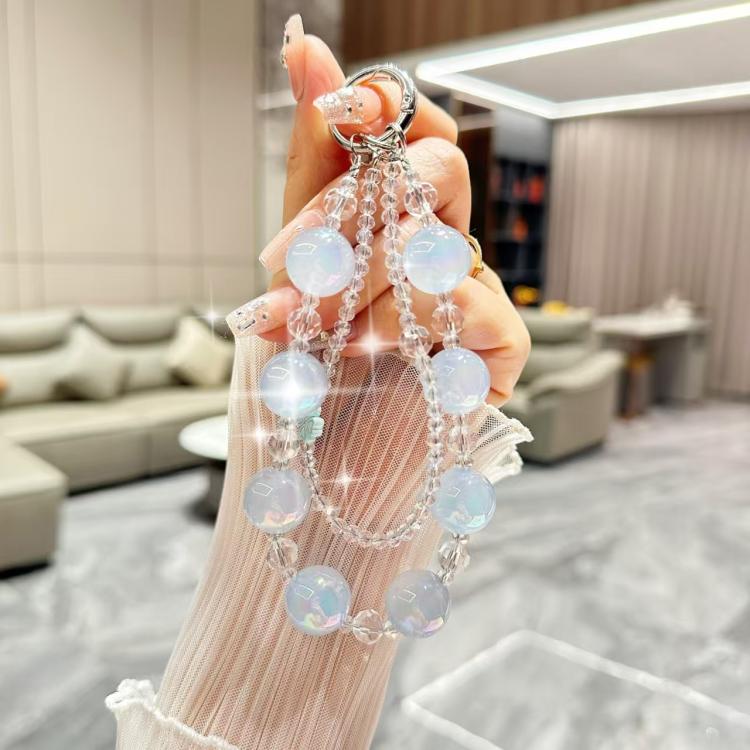 Fresh And Colorful round Bead Chain Crystal Phone Case Chain