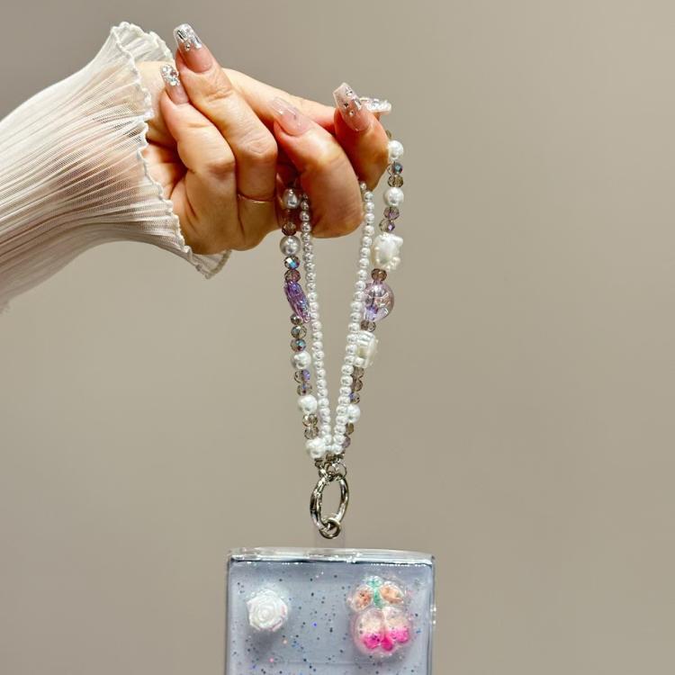 Tulip Butterfly Crystal Phone Chain