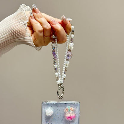 Tulip Butterfly Crystal Phone Chain