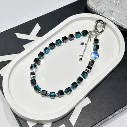 Crystal Cube Phone Chain