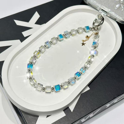 Crystal Cube Phone Chain