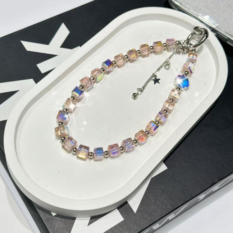 Crystal Cube Phone Chain