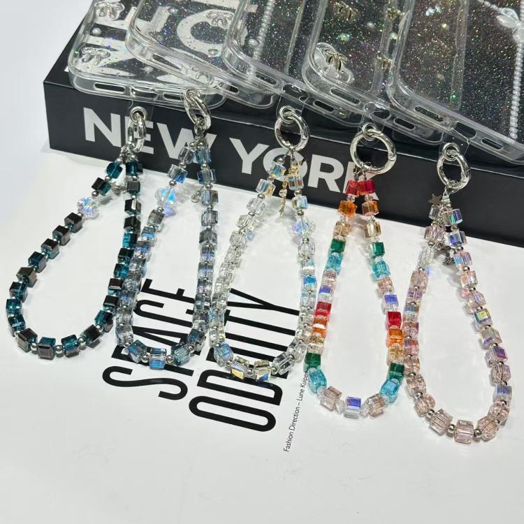 Crystal Cube Phone Chain