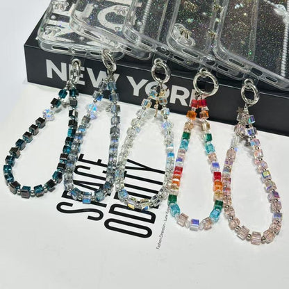 Crystal Cube Phone Chain