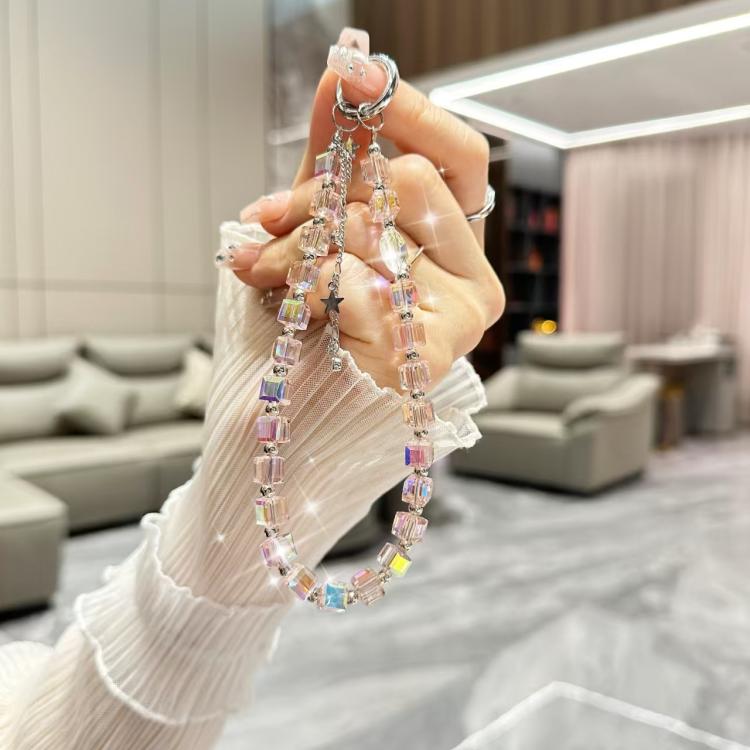 Crystal Cube Phone Chain