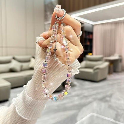 Crystal Cube Phone Chain
