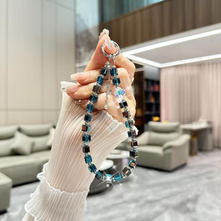 Crystal Cube Phone Chain