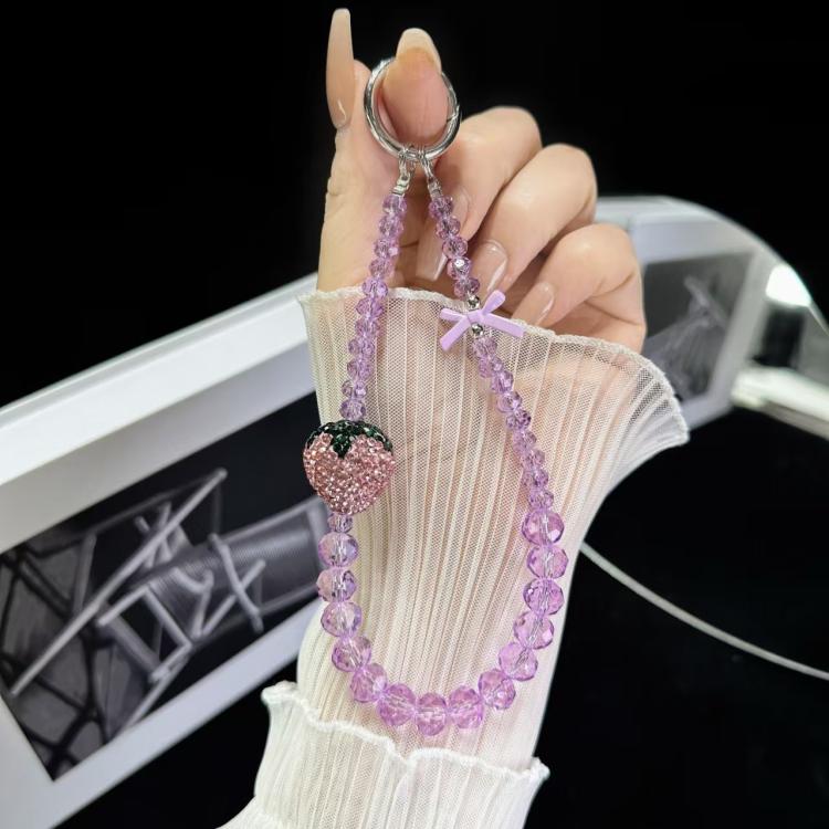 Full Of Diamond Strawberry Phone Chain