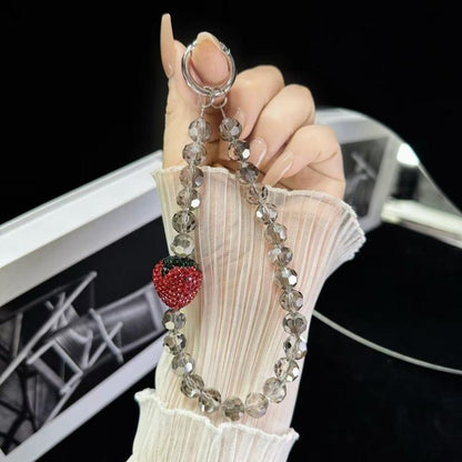 Full Of Diamond Strawberry Phone Chain