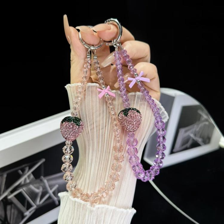 Full Of Diamond Strawberry Phone Chain