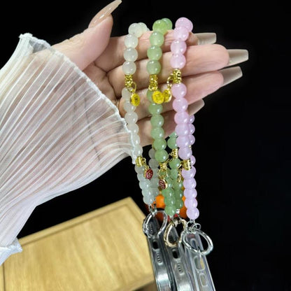Peace And Joy Beaded Mobile Phone Chain