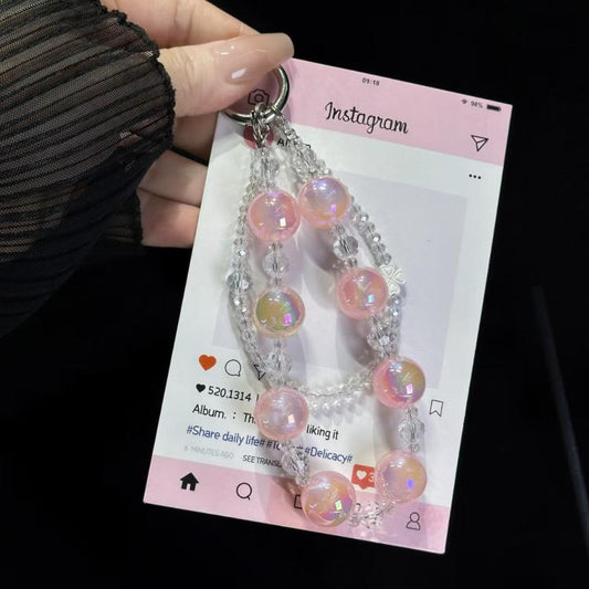 Laser Luminous Beads Phone Chain