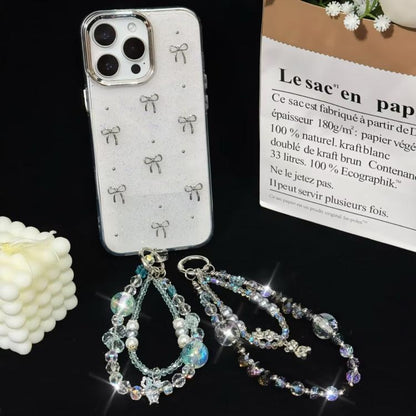 Bear Butterfly Pearl Mobile Phone Chain