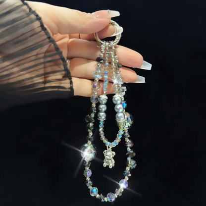 Bear Butterfly Pearl Mobile Phone Chain