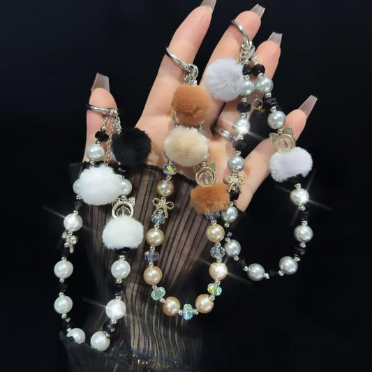 Small Hairball Pearl Mobile Phone Chain