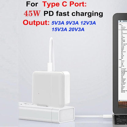 GaN PD 45W + QC3.0 USB Fully Compatible Protocol Charger for MacBook，UK Plug, UK Plug(, UK Plug
