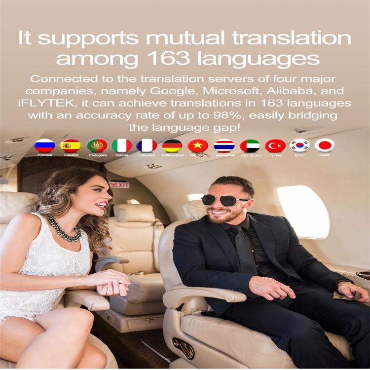 W100C Smart Glasses, Support AI Conversation / AI Intelligent Translation / Bluetooth Call