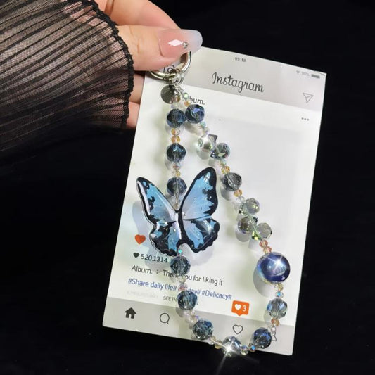 Three-Dimensional Nepalese Butterfly Mobile Phone Chain