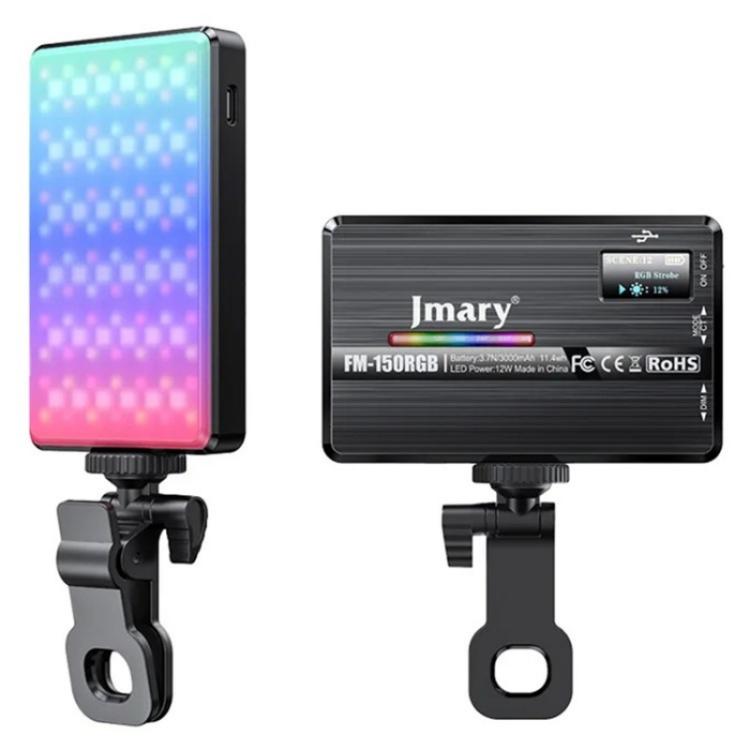 JMARY FM-150RGB For Smartphone Laptop Camera Portable LED RGB Photography Video Light, FM-150RGB
