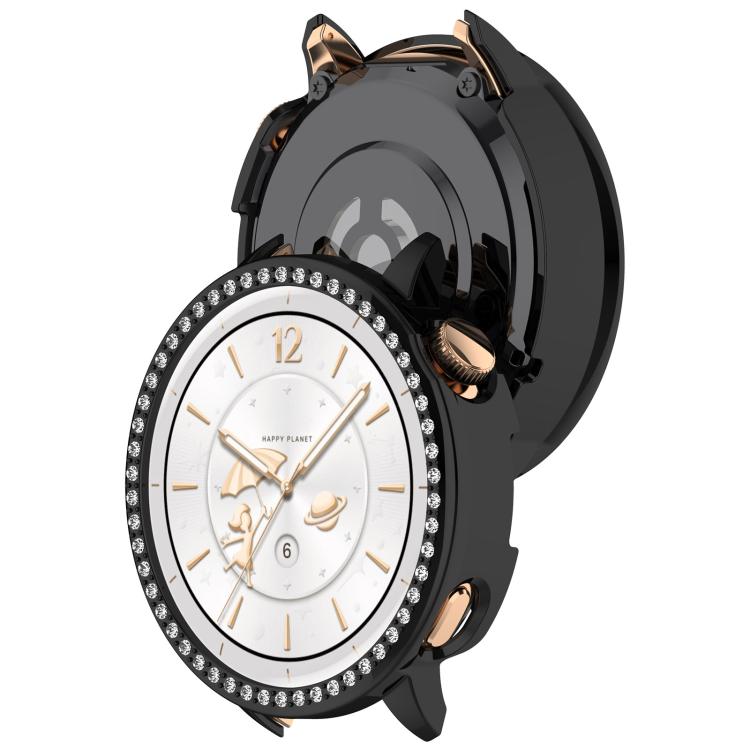 Single Row Diamond Half Coverage Hollow PC Watch Protective Case, For OPPO Watch X2 Mini