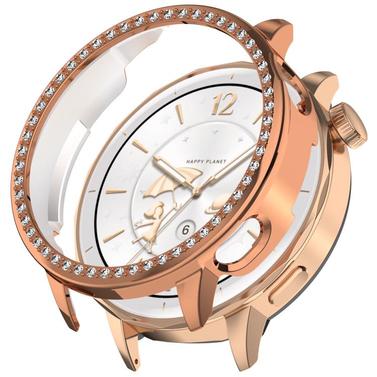 Single Row Diamond Half Coverage Hollow PC Watch Protective Case, For OPPO Watch X2 Mini