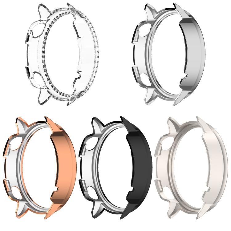 Single Row Diamond Half Coverage Hollow PC Watch Protective Case, For OPPO Watch X2 Mini